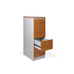 Kartotéky kovové / čelo ze dřeva - RGD 14 CE / 4 zásuvky