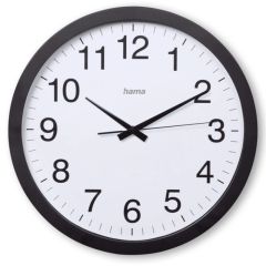 Nástěnné hodiny Hama Jumbo Aruba tiché / černé / průměr 40 cm