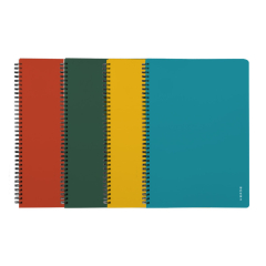 Blok kroužkový VERDE - A4 / linka / mix barev