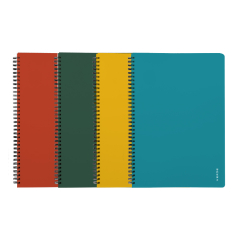 Karton P+P  Blok kroužkový VERDE - A4 / linka / mix barev