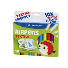 Foukací fixy Centropen AirPens TEXTILE 1539 - na textil / sada 10 ks
