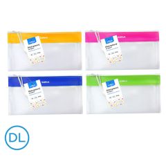 Spisové desky LUMA na zip síťované - DL / barevný mix