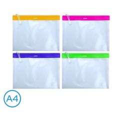 Spisové desky LUMA na zip síťované - A4 / barevný mix