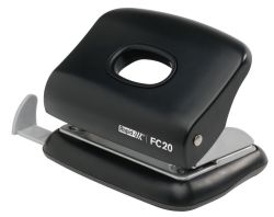 Kancelářský děrovač Rapid FC20 / černá - 20 listů