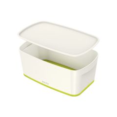 Leitz  Organizační box MyBox - s víkem S / bílo - zelená
