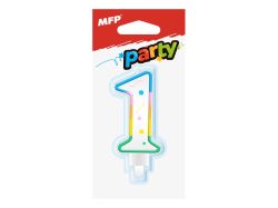 MFP Paper s.r.o.  Svíčka dortová č.1 / duhová