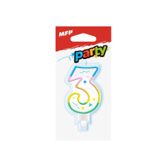 MFP Paper s.r.o.  Svíčka dortová č.3 / duhová