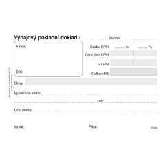 Výdajový pokladní doklad Baloušek A6 / nečíslovaný / 50 listů / ET040
