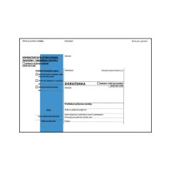 Obálky B6 s doručenkou, vytrhovací okénko - s modrým pruhem / 1000 ks