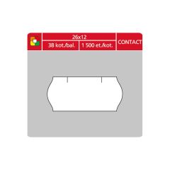 Etikety do etiketovacích kleští - 26 x 12 mm Contact / bílá