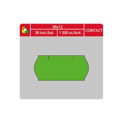 Etikety do etiketovacích kleští - 26 x 12 mm Contact / zelená