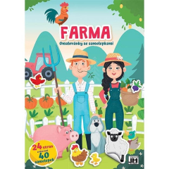 JIRI MODELS  Omalovánky A4 se samolepkami - Farma
