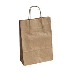 Tašky papírové kroucená ucha - hnědá / 230 x 100 x 320 mm