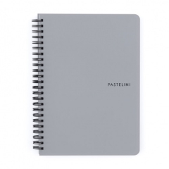 Blok kroužkový PASTELINi - A5 / linka / šedá