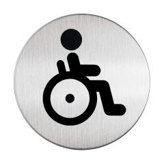 Piktrogram nerez Durable - WC vozíčkáři / Ø 83 mm