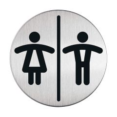 Piktrogram nerez Durable - WC Piktrogram nerez Durable - WC dámy a páni / Ø 83 mm