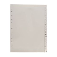 Rozdružovač A4 plastový šedý - A - Z