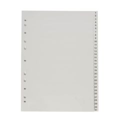 Karton P+P  Rozdružovač A4 plastový šedý - 1 - 31