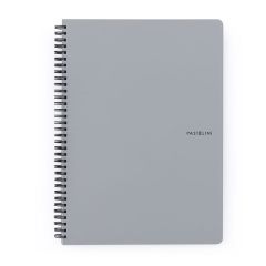 Blok kroužkový PASTELINi - A4 / linka / šedá