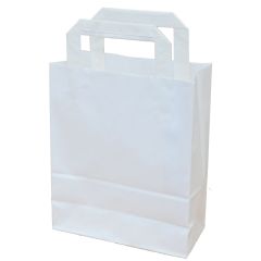 Tašky papírové kraft plochá ucha - 180 x 80 x 250 mm