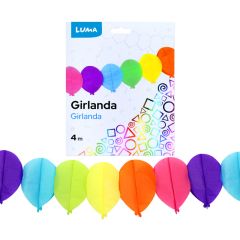 Luma  Girlanda papírová - 4 m / balónky