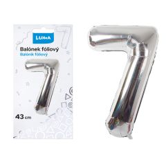 Balónek nafukovací č. 7 - stříbrný / 43cm