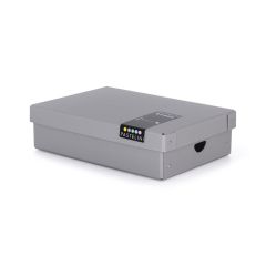 Krabice úložná lamino PASTELINi - šedá / 35,5 x 24 x 9 cm