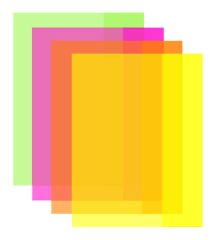 Obaly na sešity LUMA NEON - A5 / barevný mix / 10 ks