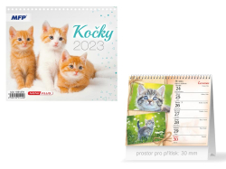 kalendář 2023 stolní mini Kočky 1061376