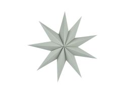 dekorace skládací hvězda 30cm šedá pap 8886243