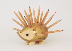 Koh-i-noor  ježek malý dřevěný s pastelkami zlatý 24 ks